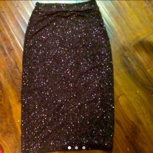 Shimmery grape wine sheer grape wine skirt